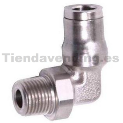 Entronque codo rosca 1/8" x 6 mm toma rápida